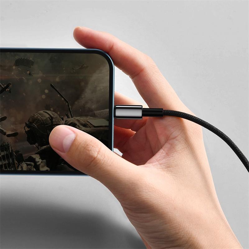 Baseusmall _ Cáp sạc nhanh siêu bền Baseus Tungsten Gold 2.4A USB 480Mbps