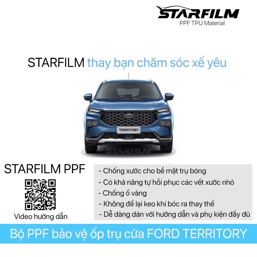 Ford Territory 2023 PPF TPU bảo vệ chống xước trụ bóng STARFILM