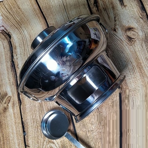 Nồi Lẩu CÙ LAO Truyền Thống, Lẩu INOX MẪU MỚI SIÊU ĐẸP. Sử dụng THAN hoặc CỒN 24cm. LẨU THAN, Nồi Lẩu NÚI LỬA đậm chất Cổ Điển phục vụ món lẩu ĐẶC SẢN MIỀN TÂY mang hương vị XƯA
