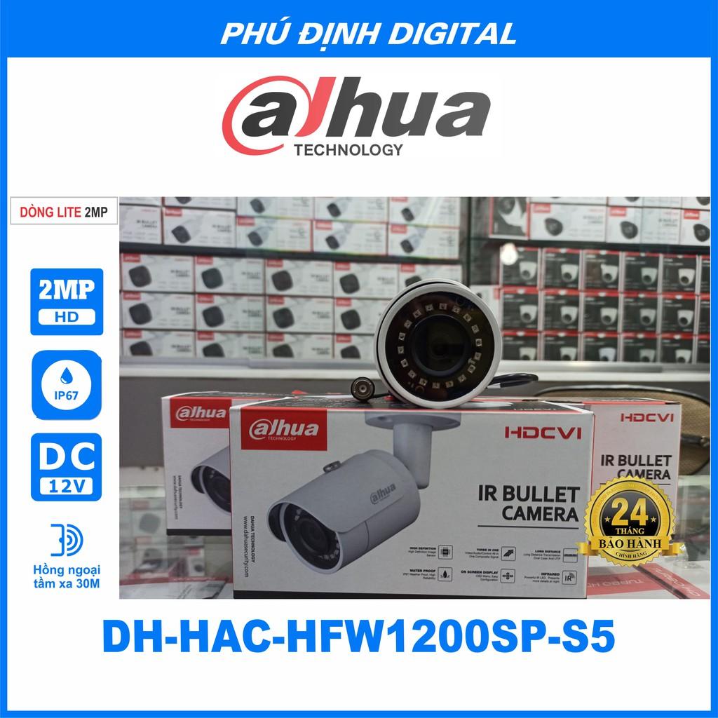 Camera HDCVI 2MP Dahua vỏ sắt mã DH-HAC-HFW1200SP-S5 - Hàng Chính Hãng