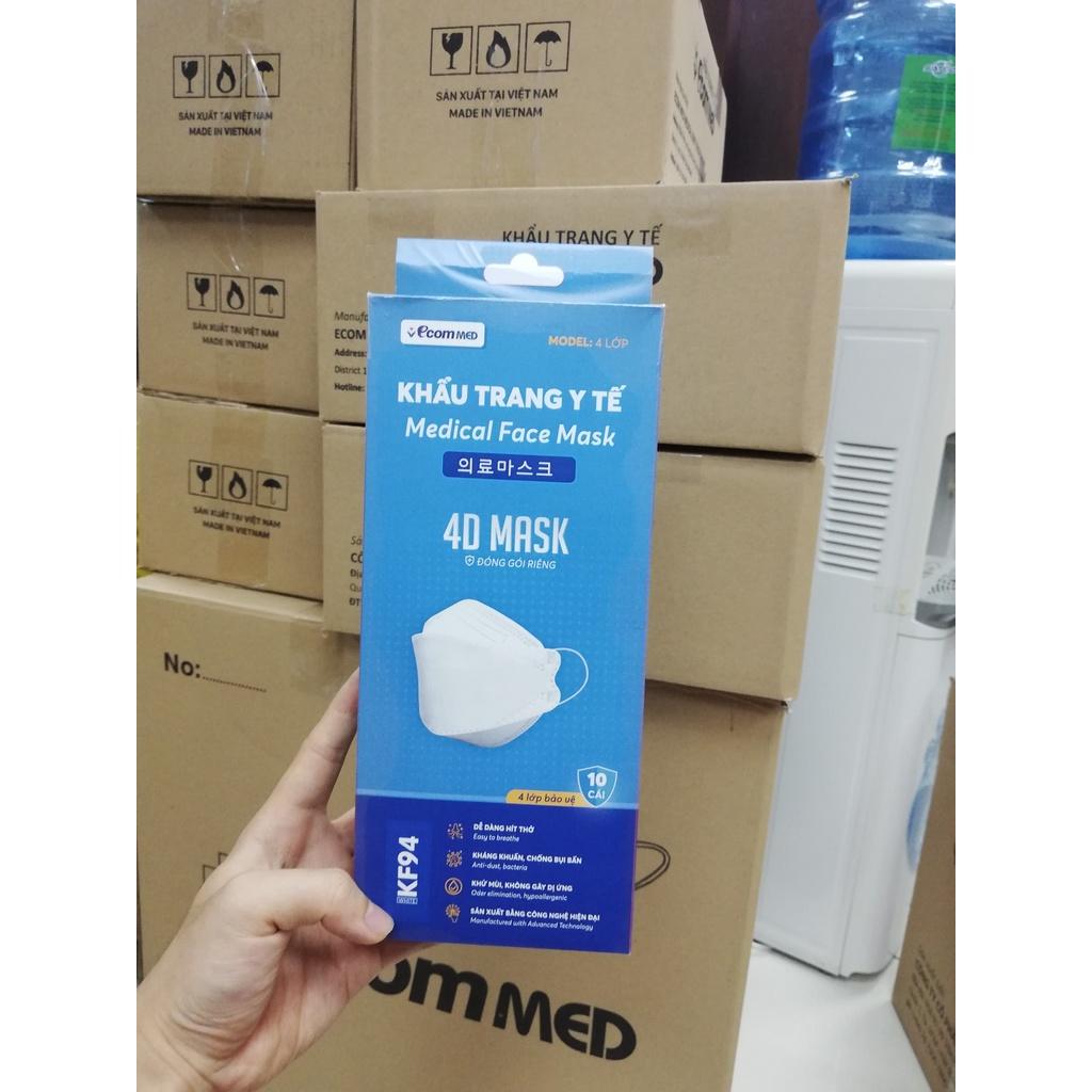 Khẩu Trang Y Tế 4D KF94 EcomMed Combo 3 Hộp