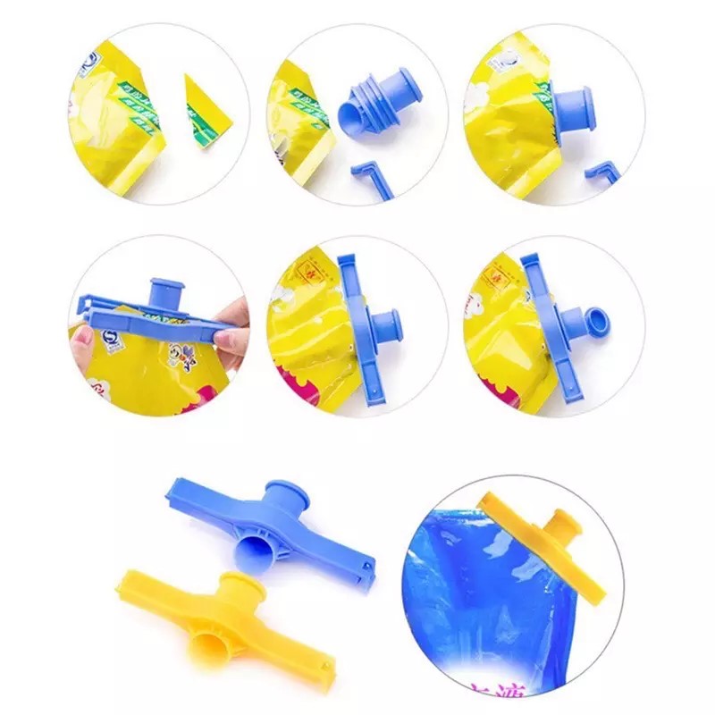 Dụng cụ kẹp miệng túi có nút rót tiện lợi HT722 - Giao ngẫu nhiên