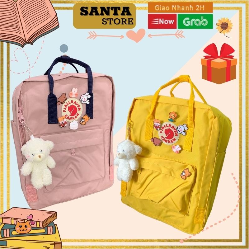 Balo thời trang nữ Hồng pastel đi học chống nước, cặp sách phong cách Ulzzang Hàn Quốc đựng laptop