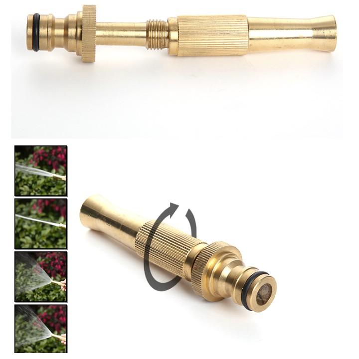 Bộ dây vòi xịt nước rửa xe, tưới cây . tăng áp 3 lần, loại 15m 206587 đầu đồng,cút đồng+ tặng đai