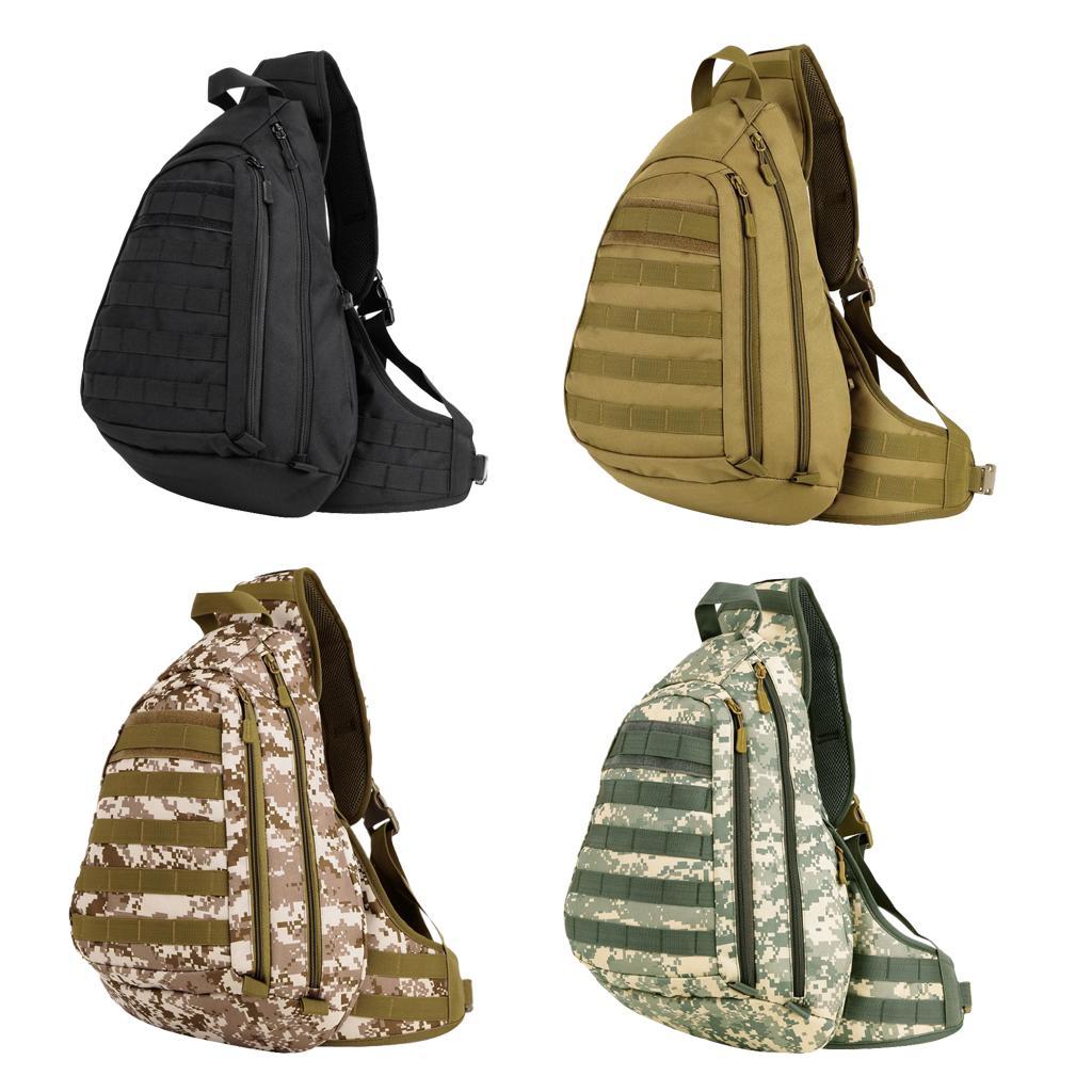 Durable, Adjustable,Large Capacity, Multifunctional Outdoor MOLLE Single Shouder Bag Chest Pack Crossbody Bag Mountaineering Hiking Backpacks Rucksacks Pouch
