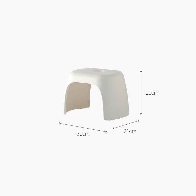 Ghế nhựa dùng trong phòng tắm màu trắng đơn giản - Hàng nhập khẩu