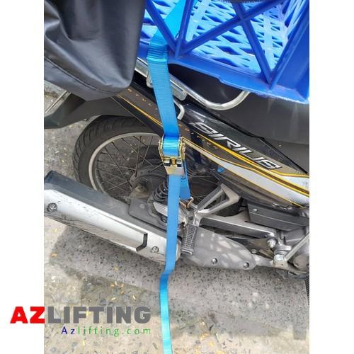 Dây tăng đơ 25mm 6 mét 1000kg móc J – dây xanh