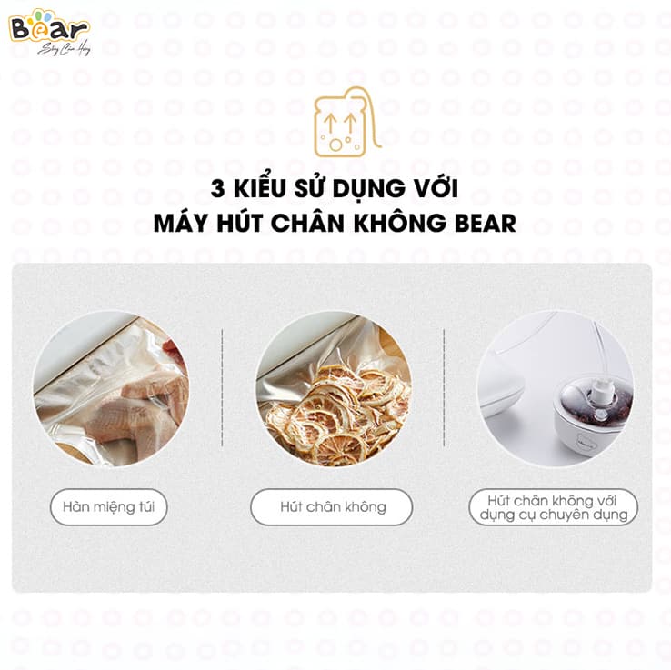 Máy hút chân không thực phẩm Bear VS-B01V1- Hàng chính hãng