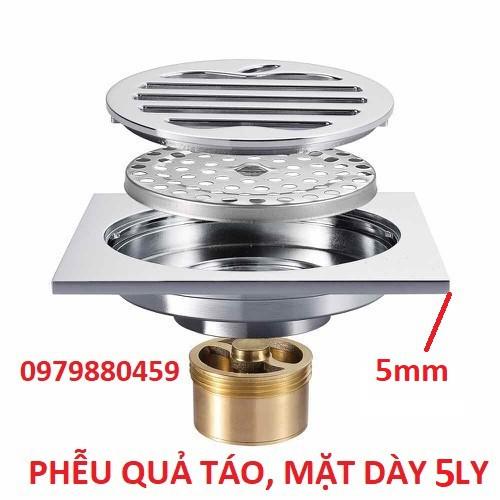 Phễu Thoát Sàn Chống Hôi-Côn Trùng &amp;Trào Ngược Inox304, đồng