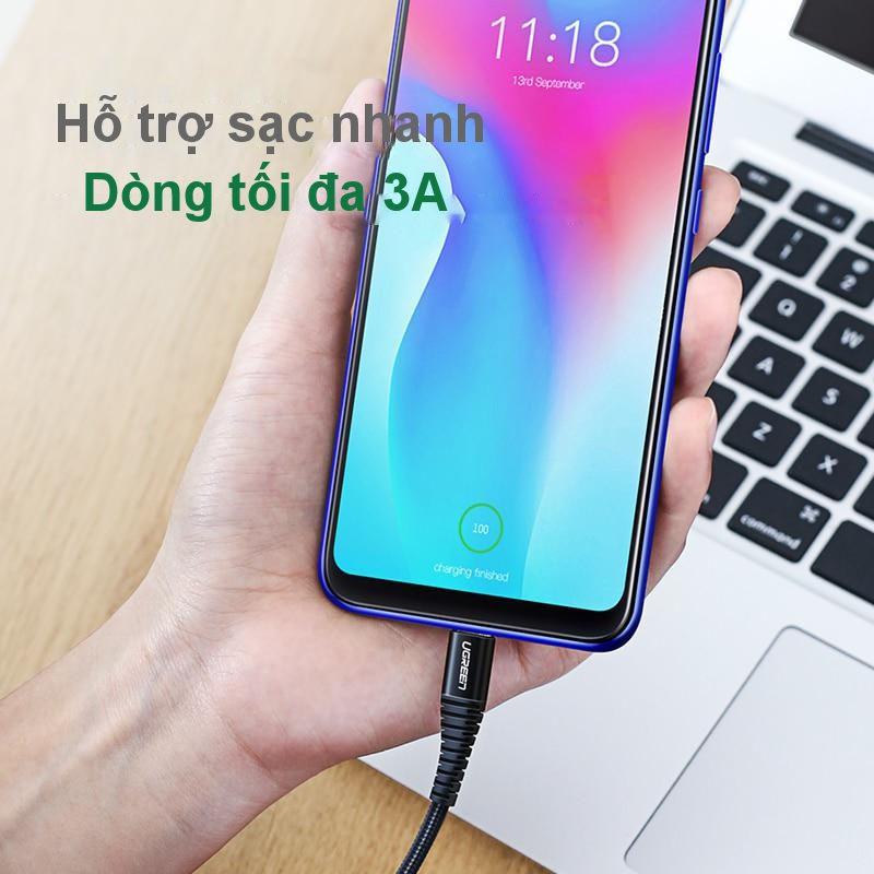 Cáp sạc nhanh USB 2.0 sang USB type C dòng 3A dài 0.25-2m UGREEN US301 - Hàng chính hãng