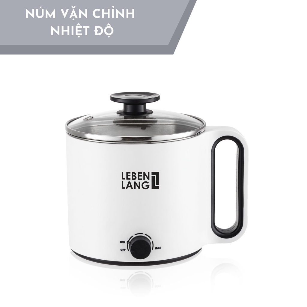 Nồi Lẩu Mini Lebenlang LBEC0808 Dung Tích 1.5L Đa Năng Nhỏ Gọn Bảo Hành 24 Tháng-Hàng chính hãng