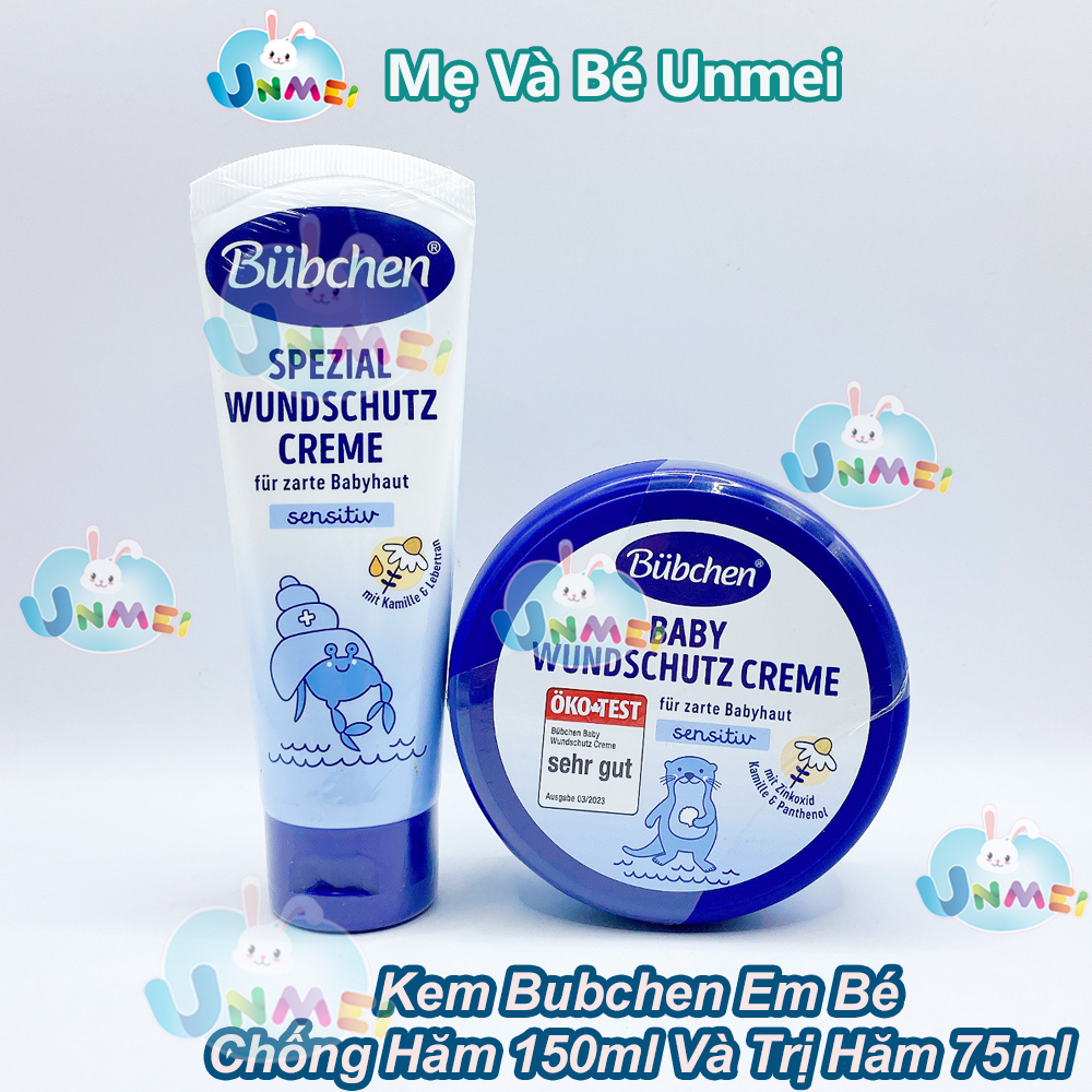 Bộ Kem Chống Hăm Bubchen 150ml Và Kem Đặc Biệt Giảm Hăm, Dưỡng Da Bubchen 75ml