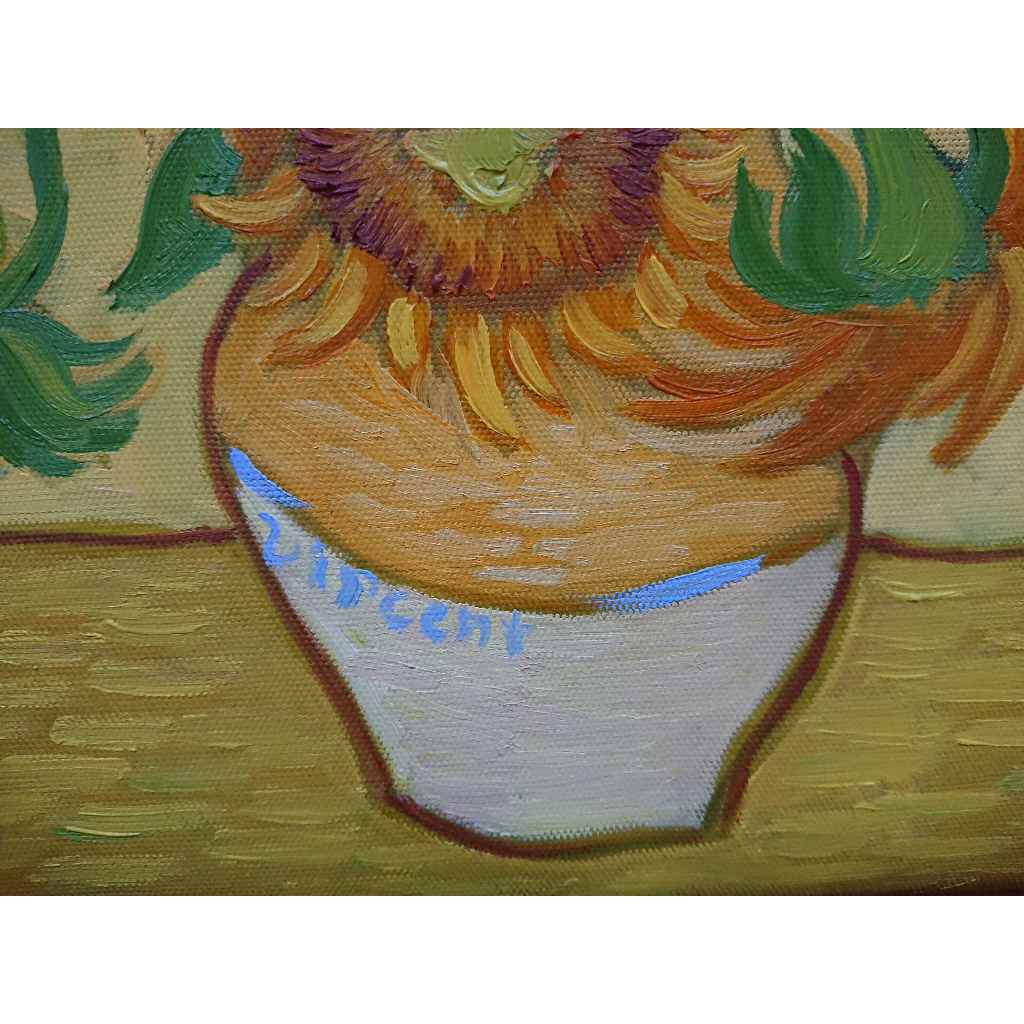 Tranh Sơn Dầu Vẽ Tay 30x40cm - Hoa Hướng Dương (Van Gogh)