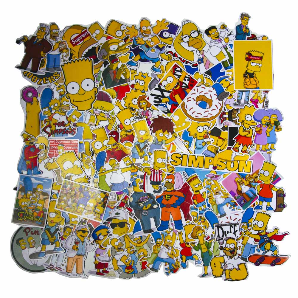 Set 100 sticker hình dán - The Simpsons