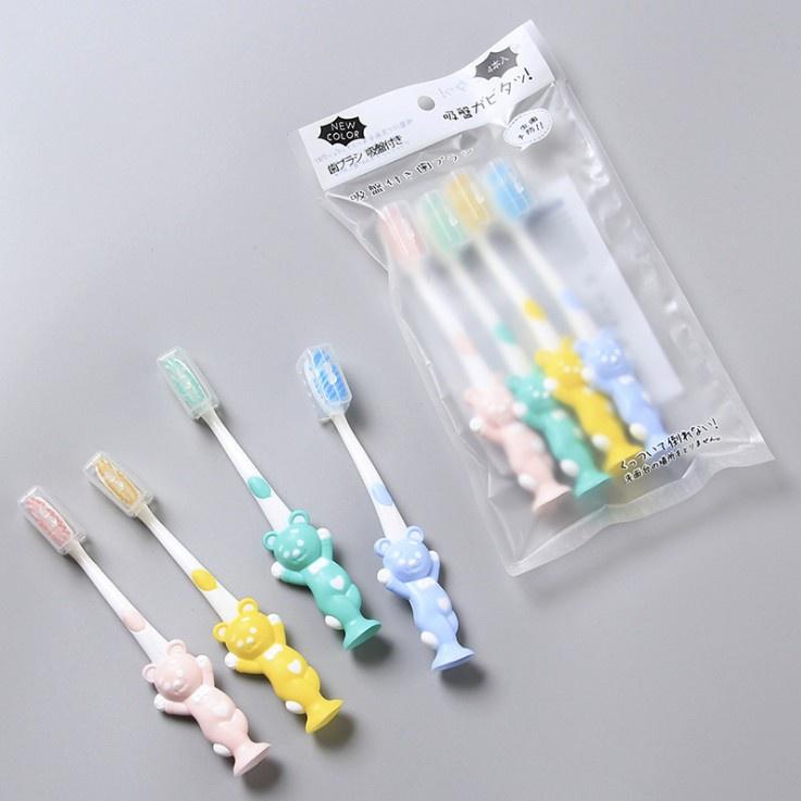 Set 4 bàn chải cho bé hình thú xuất Nhật