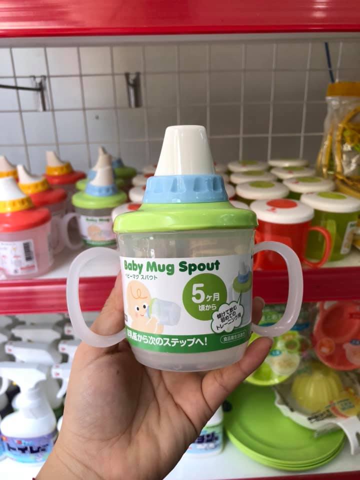 Combo 01 Cốc tập uống cho bé có núm Inomata 230ml + 01 Set ống hút đa sắc màu Seiwa Pro có thể tái sử dụng nhiều lần - Nội địa Nhật Bản