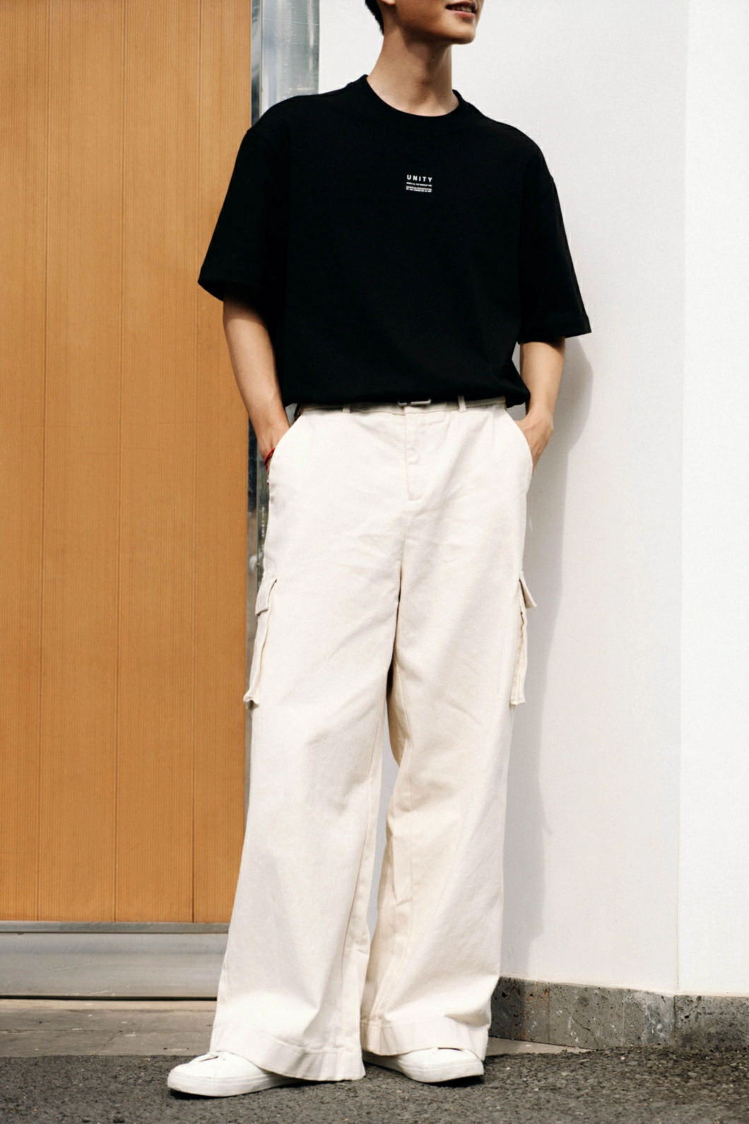 Quần Cargo ROUTINE Túi Hộp Ống Rộng Trơn Form Wide Leg - 10S24PCA003 | LASTORE MENSWEAR