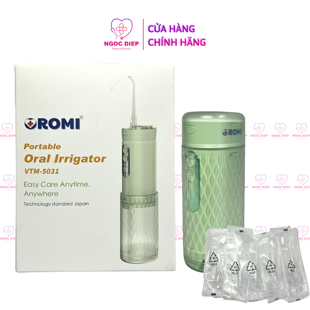 Máy tăm nước cầm tay OROMI VTM-5031 chống thấm nước IPX7 - Vệ sinh răng miệng công nghệ mới