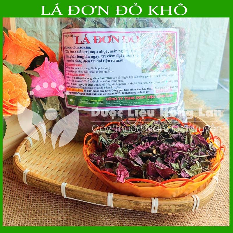 LÁ ĐƠN ĐỎ khô sạch đóng gói 500gram