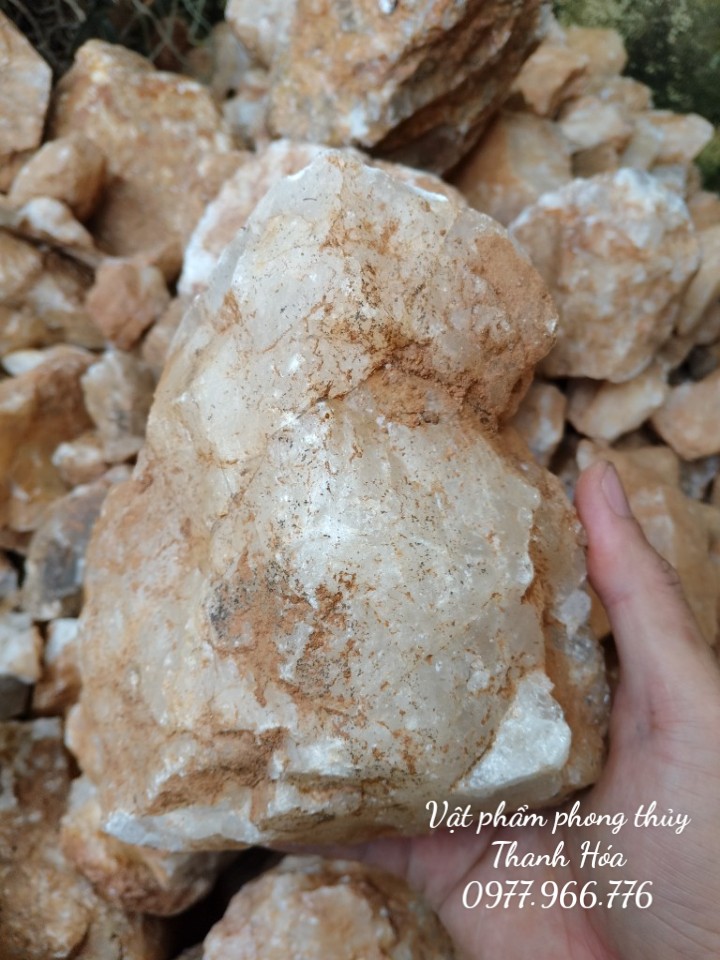 Thach Anh Trắng Thô Loại To Năng Lượng Cao Dùng Phong Thủy Trang Trí, Trấn Trạch Nhà Cửa - Tiểu Cảnh Sân Vườn