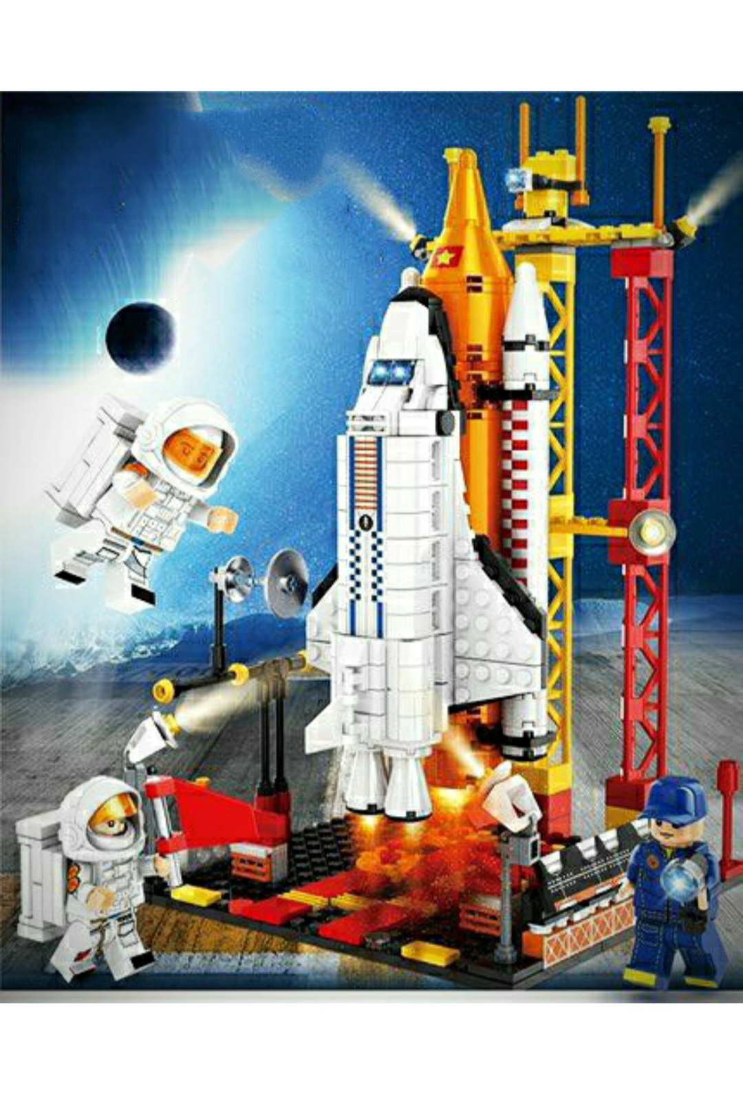 Bộ đồ chơi lắp ráp, xếp hình tàu vũ trụ thám hiểm không gian
