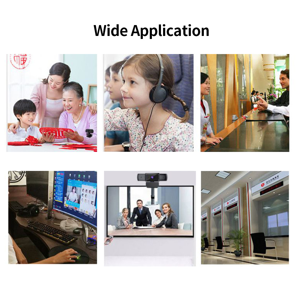 Webcam 1080P có Micrô giảm tiếng ồn để Trò chuyện Video