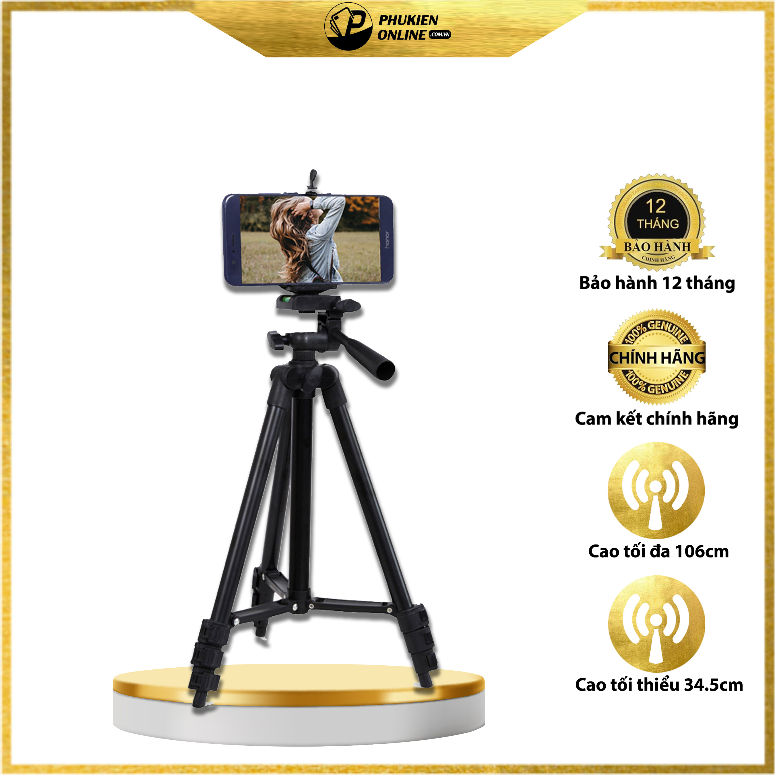 Gậy 3 chân chụp hình máy ảnh, điện thoại Tripod Floveme - 3120 - Góc quay xoay được 360 độ - Quay livestream, chụp hình  . - Hàng chính hãng