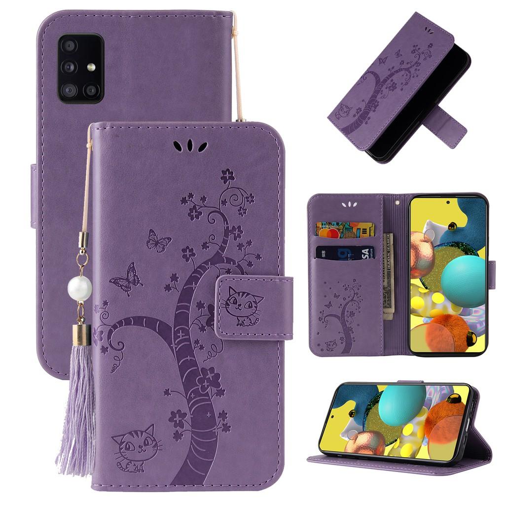 Ốp lưng điện thoại dạng ví da lật có ngăn đựng thẻ cho Samsung Galaxy Note10 Lite A21S A71 A51 A41 A21 A31 A11
