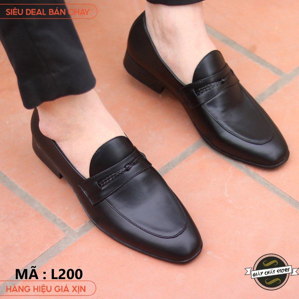 Giày lười nam,giày da nam đế khâu chắc chắn mã l200