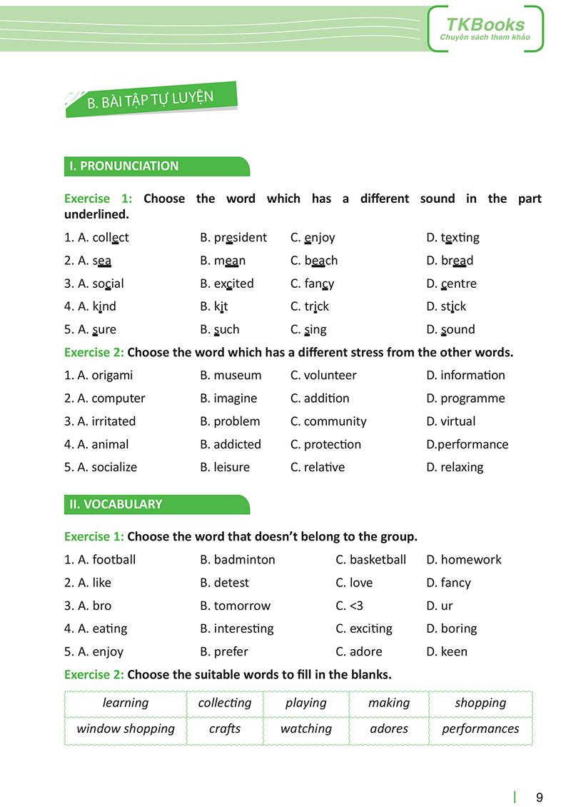 Sách Tổng Hợp Kiến Thức Và Bài Tập Tiếng Anh - Lớp 8