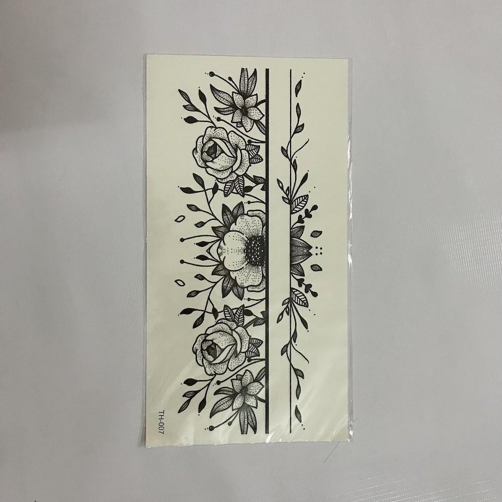 Hình xăm dán cao cấp tattoo vòng tay 13x23cm- mua 5 tặng 1 tấm đồng size