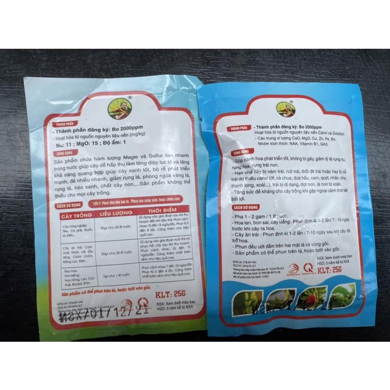 Phân bón cây kiểng 8 loại kích ra hoa, kích rể, nảy chồi, xanh lá, dưỡng cây, chống rụng nụ gói 25G