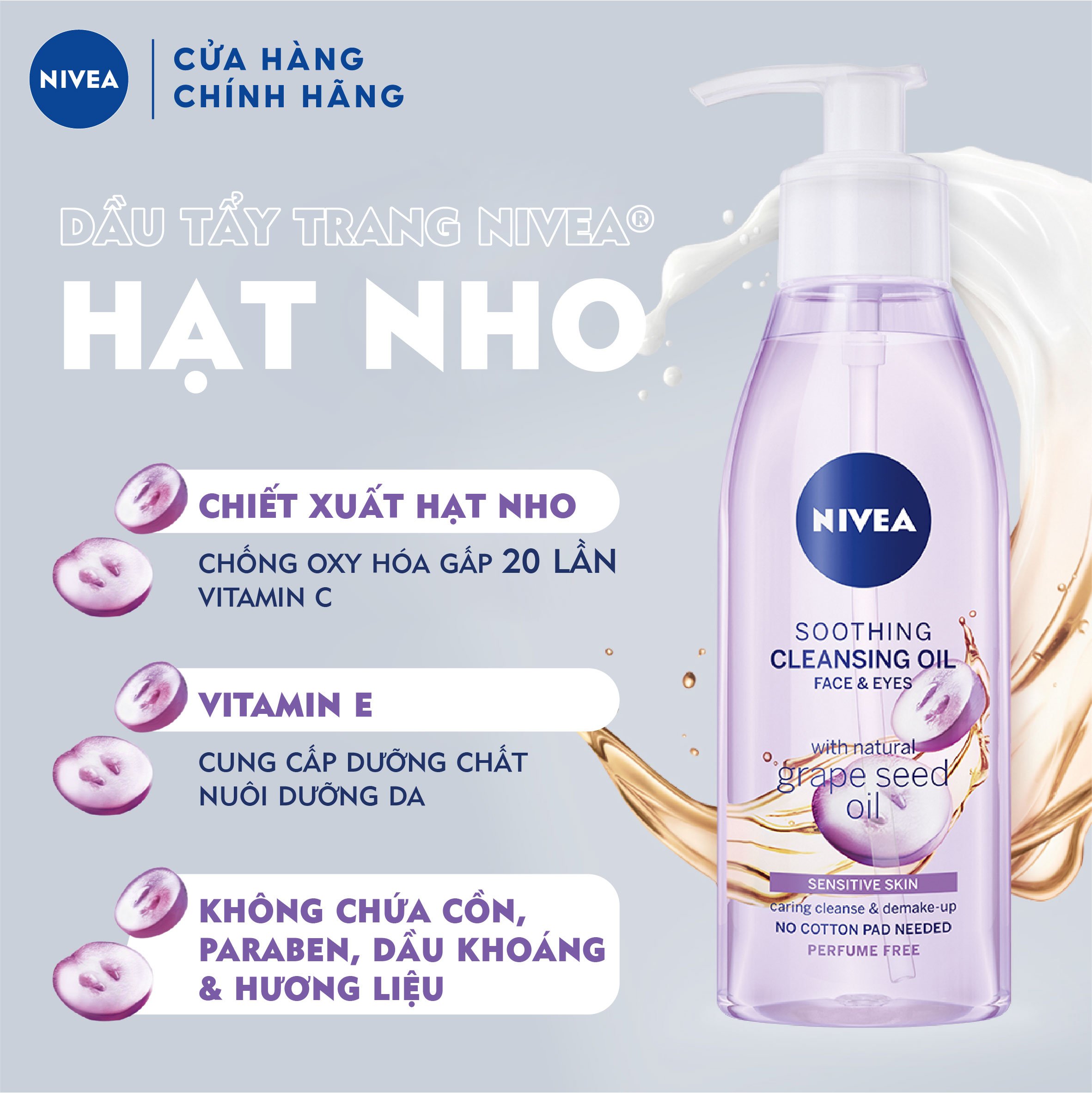 [GIFT] Dầu Tẩy Trang Hạt Nho Dịu Nhẹ (150 ml)