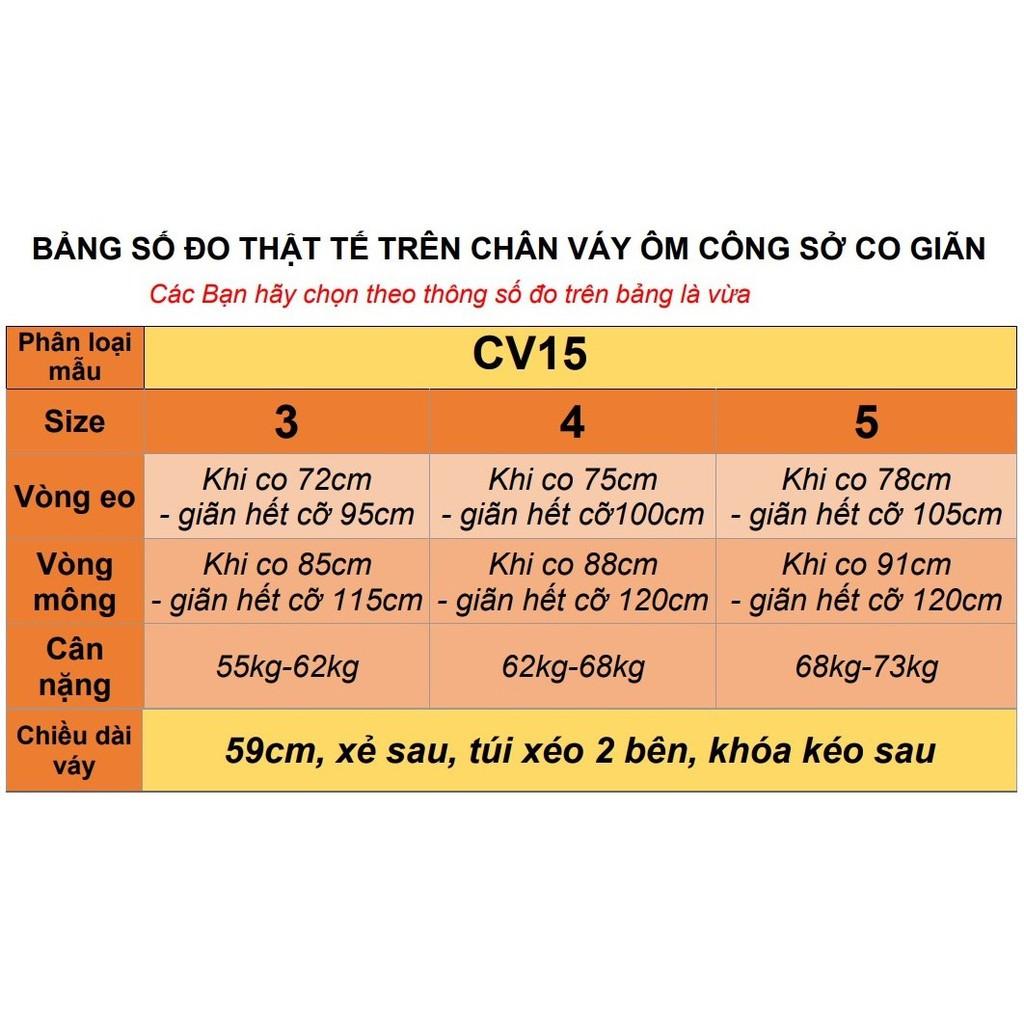 Chân váy công sở dáng ôm CV15