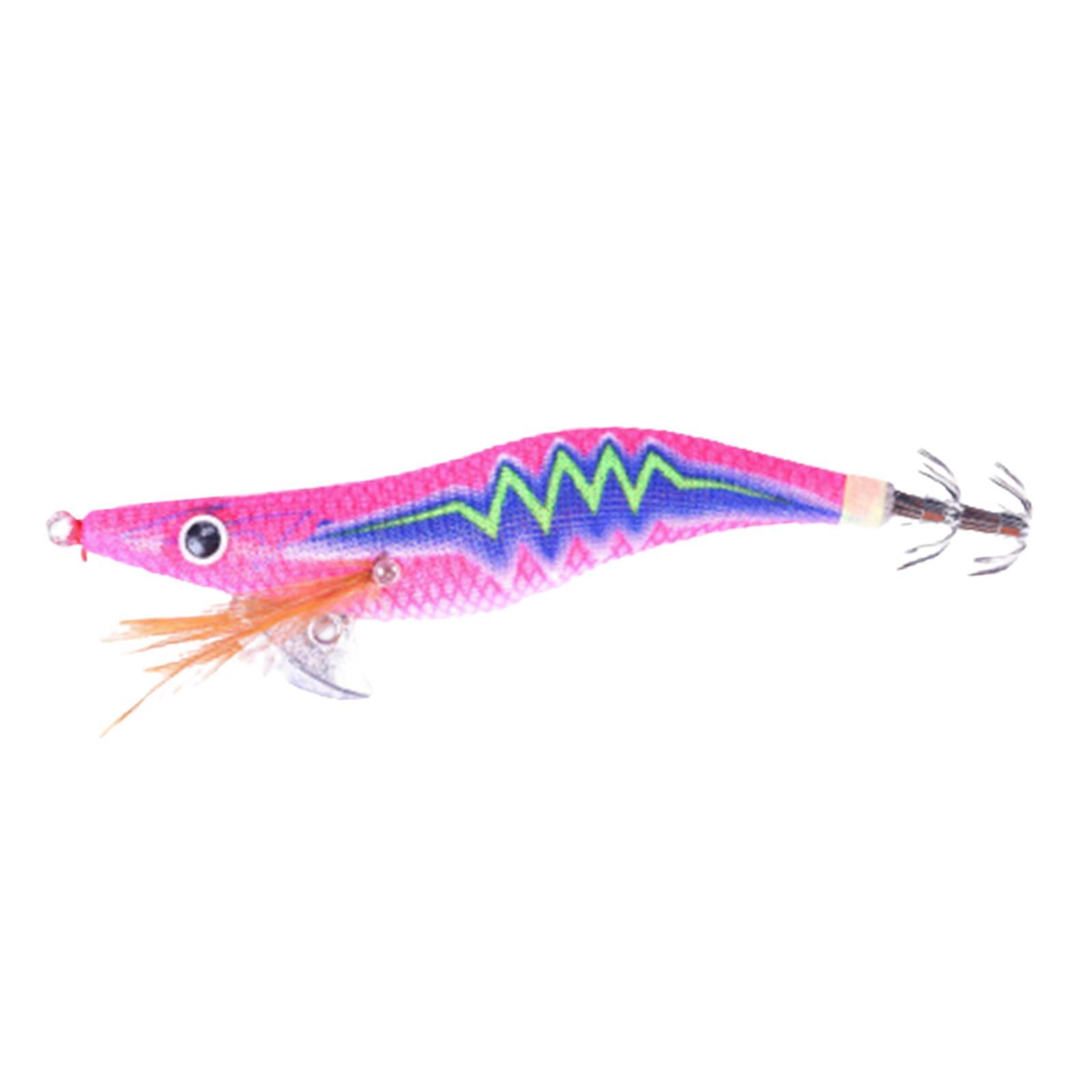 Luminous Squid Jig Hooks, Fishing Hook, Night Fishing Tackle 12cm Artificial Squid Jig Lures Fluorescent Durable Luminous Lure, Squid Lures