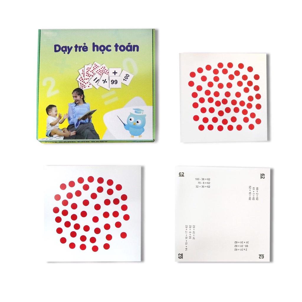 Flashcard - Thẻ học thông minh Dạy Trẻ Học Toán chuyên sâu(hộp 109 thẻ) Theo Phương Pháp Glenn Doman Hoa Kỳ