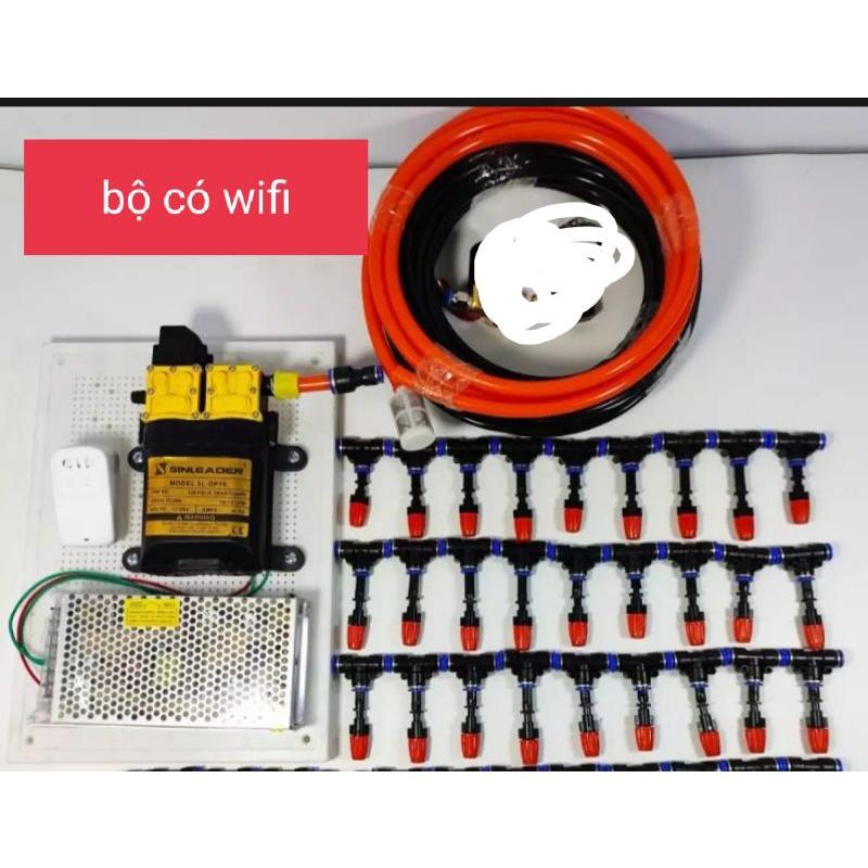 Bộ phun sương tưới cây máy đôi Sinleader 20 béc đồng 1 hướng có hẹn giờ ,smart wifi