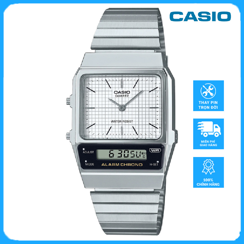 Đồng Hồ Casio Nam Dây Kim Loại AQ-800E-7A Chính Hãng