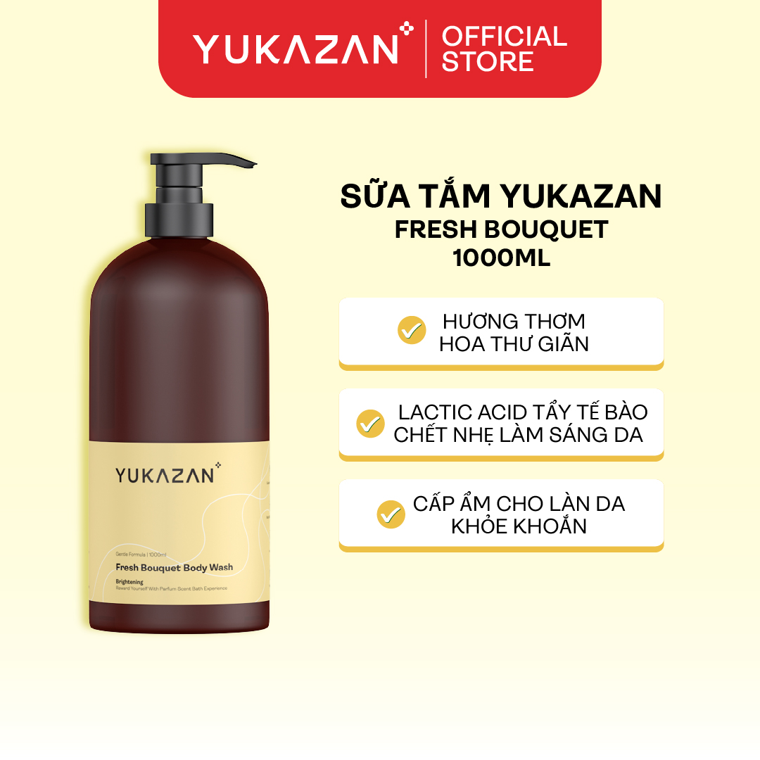 Sữa Tắm Cấp Ẩm, Dưỡng Sáng Da Yukazan Hương Nước Hoa Fresh Bouquet 1000ml