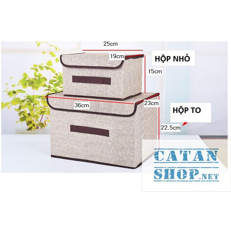 Hộp vải đựng vật dụng xếp gọn, hộp đựng đồ gia đình gấp gọn siêu tiện dụng