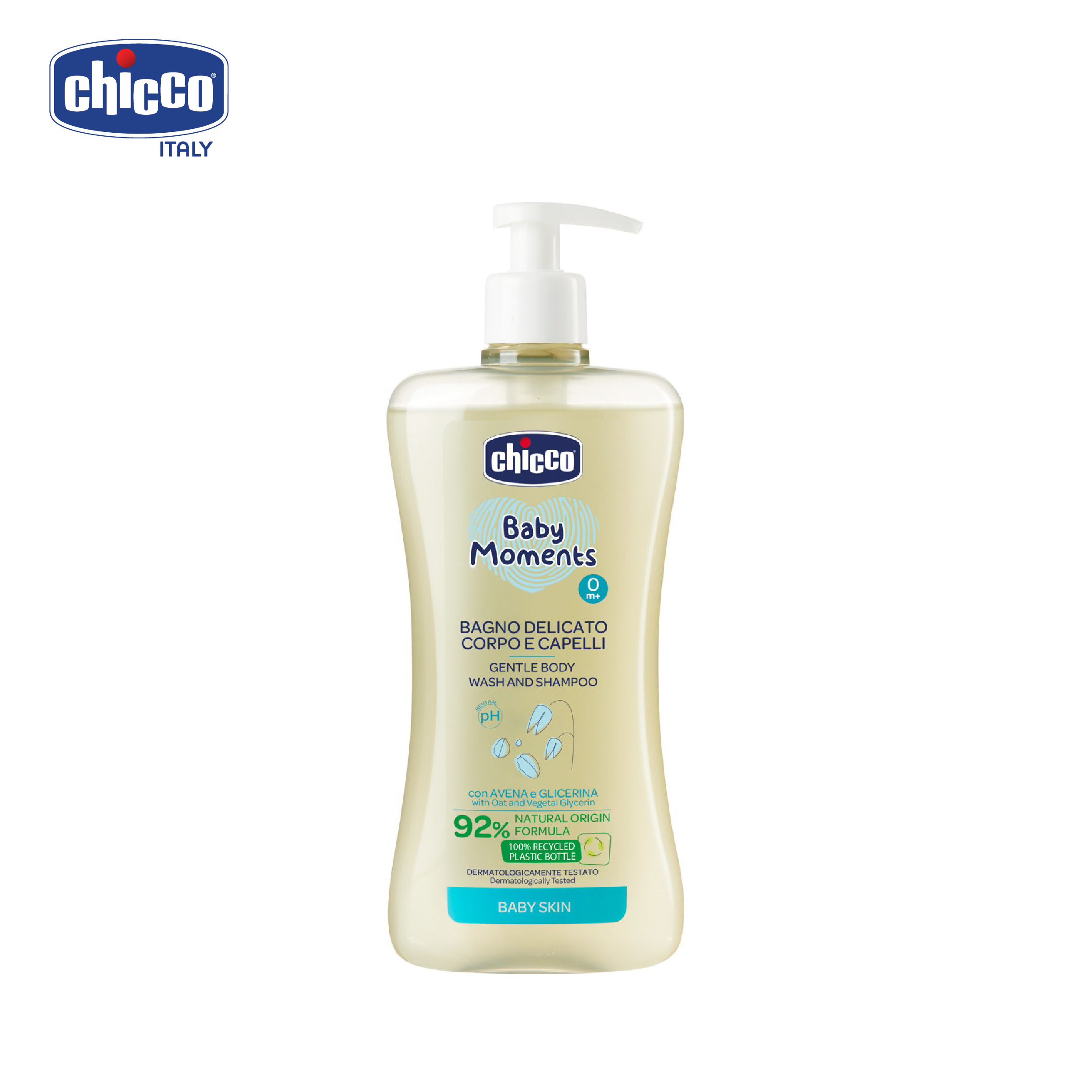 Sữa tắm gội chiết xuất Yến mạch 0M+ Chicco cho bé 500ml (MP-627)