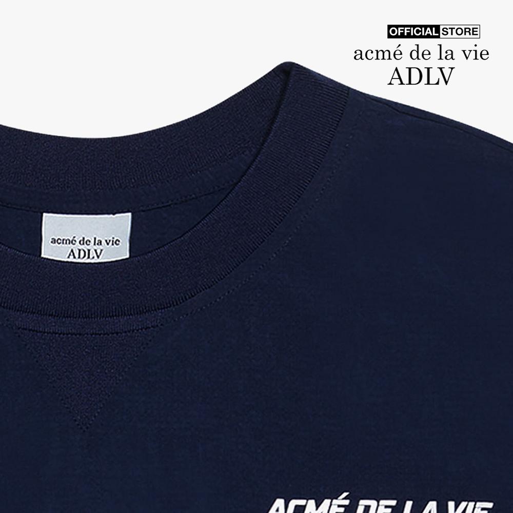 ADLV - Áo sweatshirt tay dài cổ tròn Sporty Logo Woven ADLV-20FW-OTWVSL-NVY