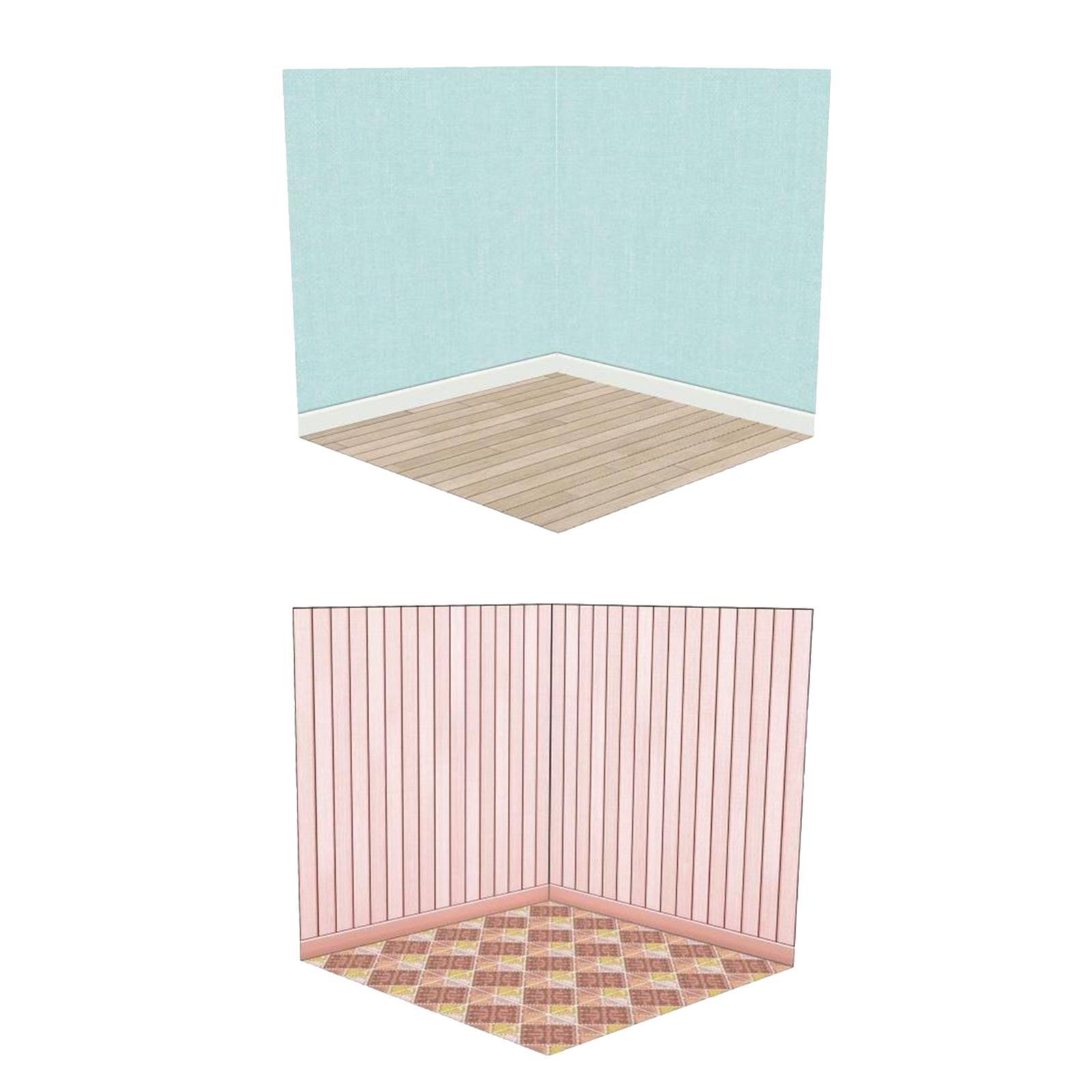 2x 1:12 Dollhouse Display Board Miniature Background Board for Adults Unisex