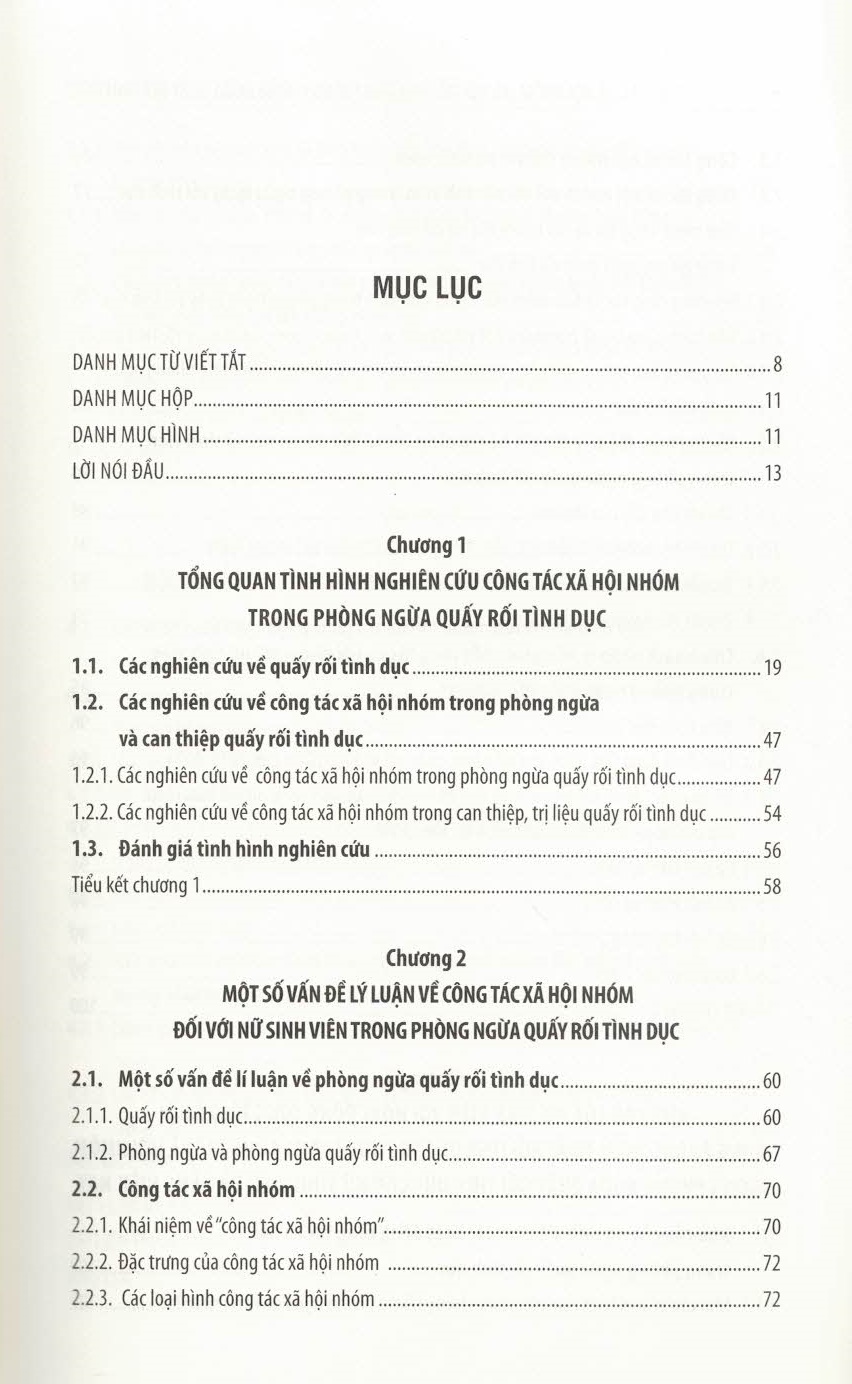 Công tác xã hội nhóm đối với nữ sinh viên trong phòng ngừa quấy rồi tình dục