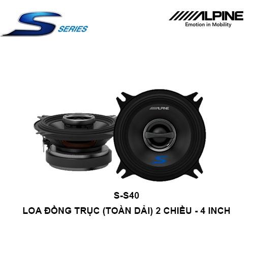 S-S40 Loa xe hơi đồng trục 2 chiều 4 inch chính hãng Alpine