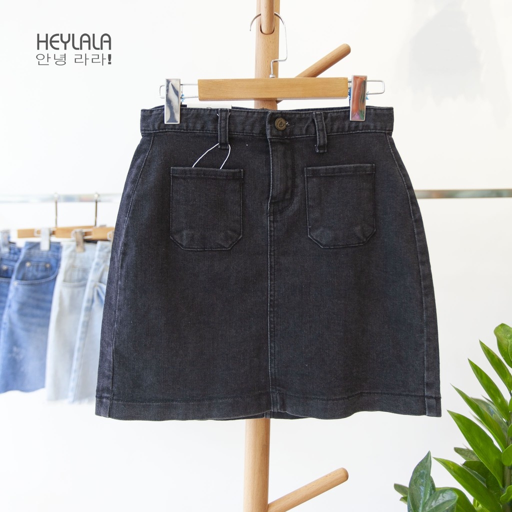 Chân váy jean nữ basic form chữ A