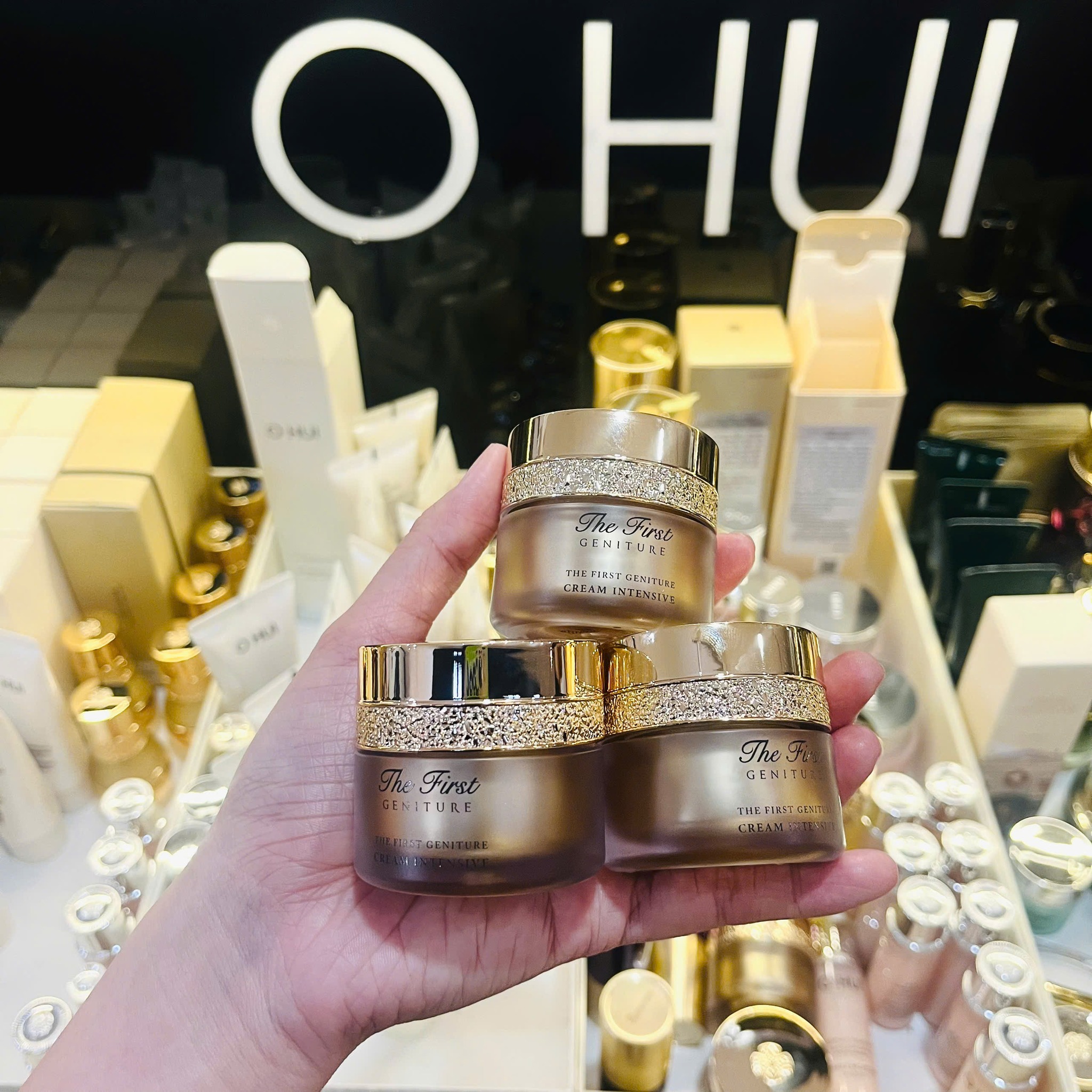 Combo 3 hủ Kem Dưỡng Chống Lão Hóa Tái Sinh Da Ohui The First Geniture Cream Intensive 7ml/hu