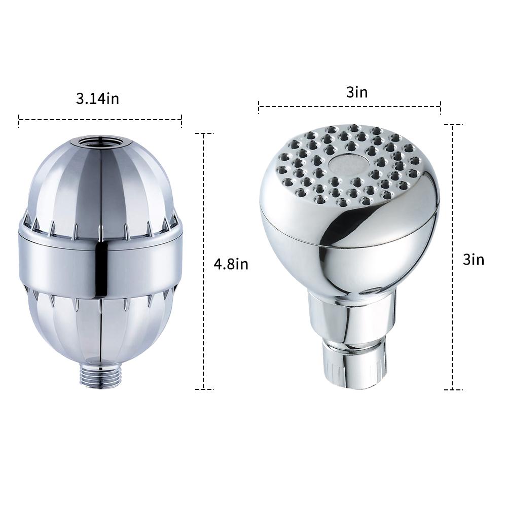Bộ lọc đầu vòi sen áp suất cao Bộ lọc vòi hoa sen 15 giai đoạn làm sạch nước và loại bỏ các kim loại nặng