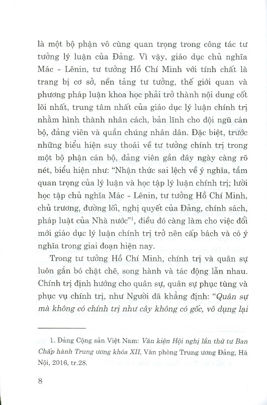 Đổi Mới Giáo Dục Lý Luận Chính Trị Cho Học Viên Sĩ Quan Kỹ Thuật Quân Sự Hiện Nay Theo Tư Tưởng Hồ Chí Minh