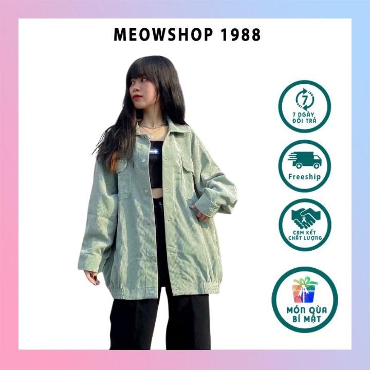 áo khoác nhung nữ bomber chất áo nhung tăm siêu xinh form rộng AKN 011 meowshop1988